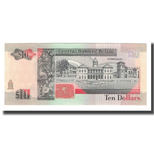 Banknot, 
  
  Belize, 
  
  10 dolarów