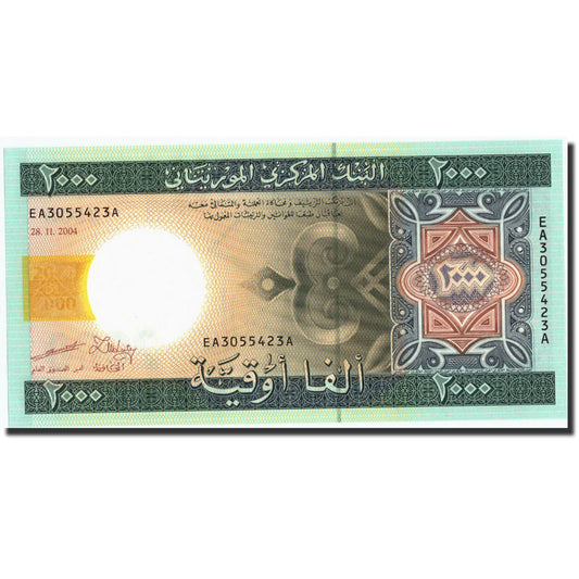 Banknot, 
  
  Mauretania, 
  
  2000 Ouguiya