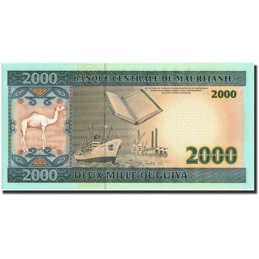 Banknot, 
  
  Mauretania, 
  
  2000 Ouguiya