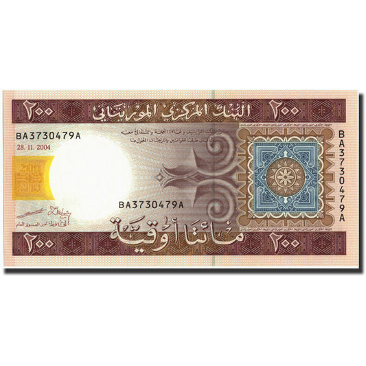 Banknot, 
  
  Mauretania, 
  
  200 Ouguiya