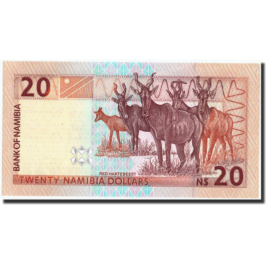 Banknot, 
  
  Namibia, 
  
  20 dolarów Namibii