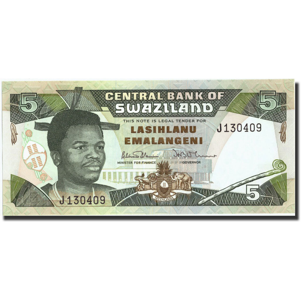 Banknot, 
  
  Suazi, 
  
  5 Emalangeni