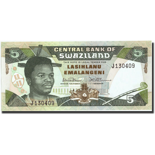 Banknot, 
  
  Suazi, 
  
  5 Emalangeni