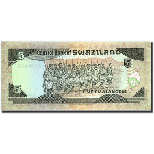Banknot, 
  
  Suazi, 
  
  5 Emalangeni