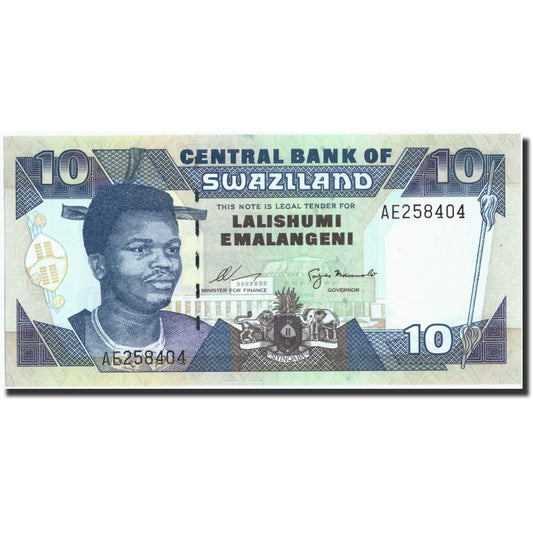 Banknot, 
  
  Suazi, 
  
  10 Emalangeni