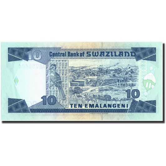 Banknot, 
  
  Suazi, 
  
  10 Emalangeni