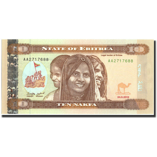 Banknot, 
  
  Erytrea, 
  
  10 Nakfa