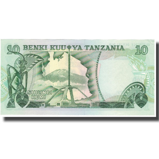 Banknot, 
  
  Tanzania, 
  
  10 Shilingi