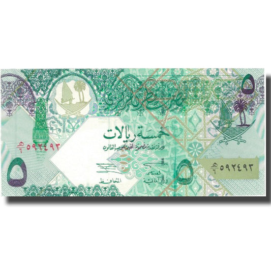 Banknot, 
  
  Katar, 
  
  5 riali