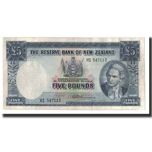 Banknot, 
  
  Nowa Zelandia, 
  
  5 funtów