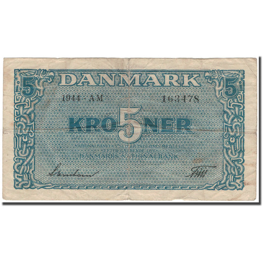 Banknot, 
  
  Dania, 
  
  5 koron
