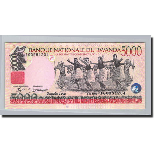 Banknot, 
  
  Rwanda, 
  
  5000 franków