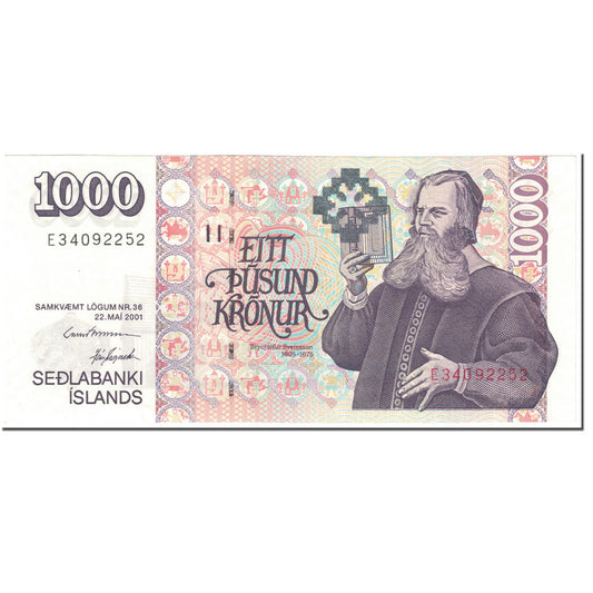 Banknot, 
  
  Islandia, 
  
  1000 koron