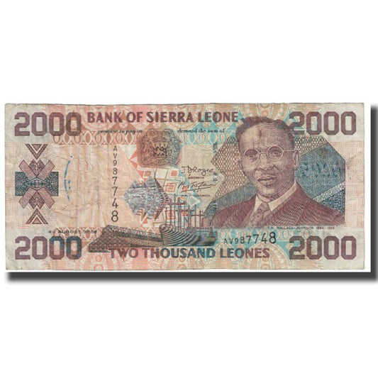 Banknot, 
  
  Sierra Leone, 
  
  2000 Leonów