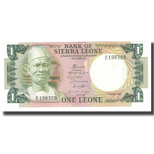 Banknot, 
  
  Sierra Leone, 
  
  1 Leon