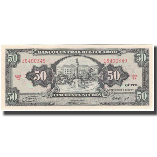 Banknot, 
  
  Ekwador, 
  
  50 Sucre