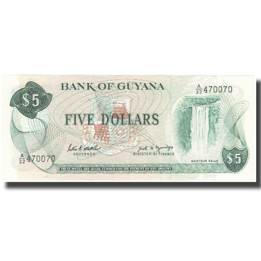Banknot, 
  
  Gujana, 
  
  5 dolarów