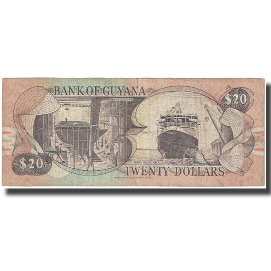 Banknot, 
  
  Gujana, 
  
  20 dolarów
