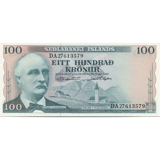Banknot, 
  
  Islandia, 
  
  100 koron
