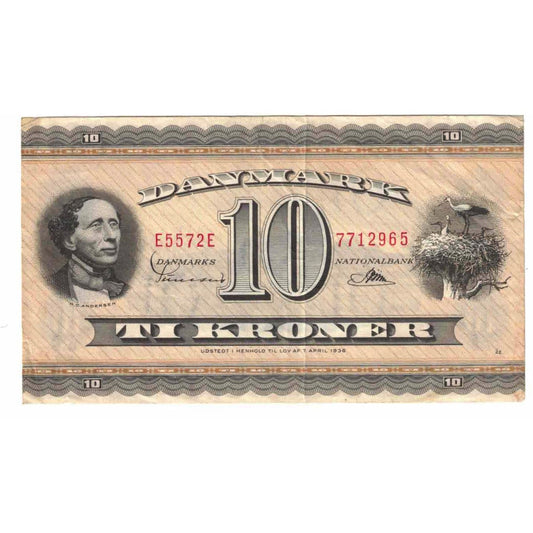 Banknot, 
  
  Dania, 
  
  10 koron