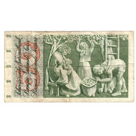 Banknot, 
  
  Szwajcaria, 
  
  50 Frankenów