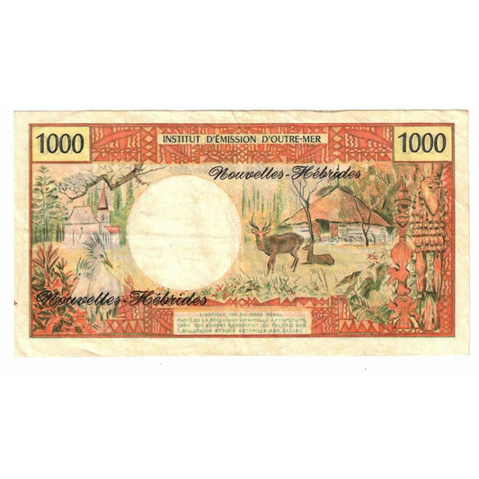 Banknot, 
  
  Nowe Hebrydy, 
  
  1000 franków
