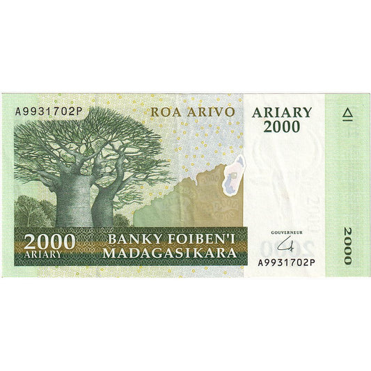 Banknot, 
  
  Madagaskar, 
  
  2000 Ariary