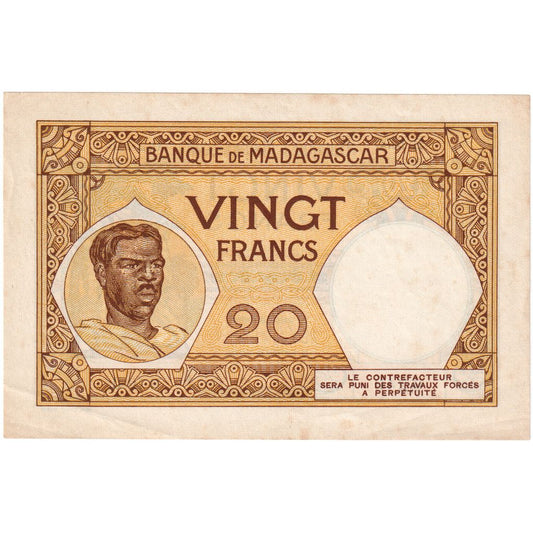 Madagaskar, 
  
  20 franków, 
  
  1937