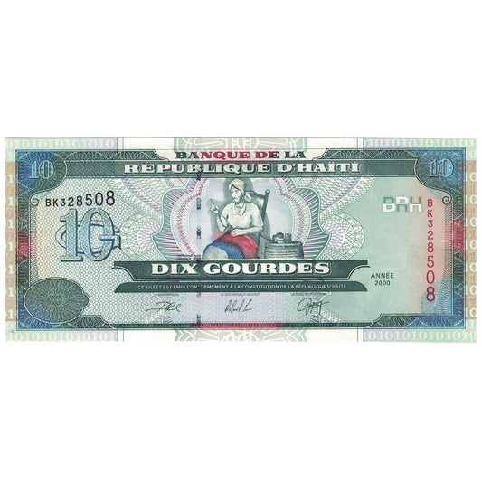Banknot, 
  
  Haiti, 
  
  10 Gourde