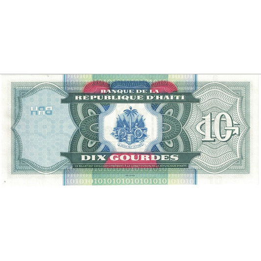 Banknot, 
  
  Haiti, 
  
  10 Gourde