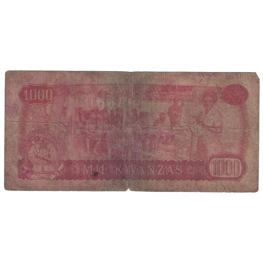 Banknot, 
  
  Angola, 
  
  1000 Kwanz