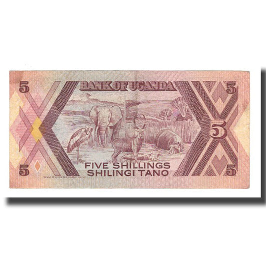 Banknot, 
  
  Uganda, 
  
  5 szylingów