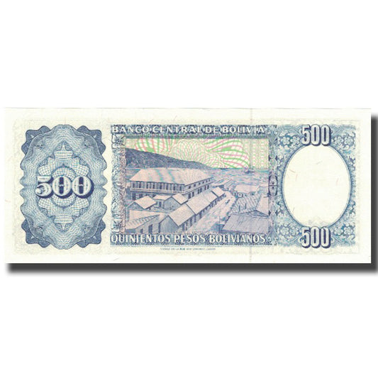 Banknot, 
  
  Boliwia, 
  
  Boliviano 500 peso