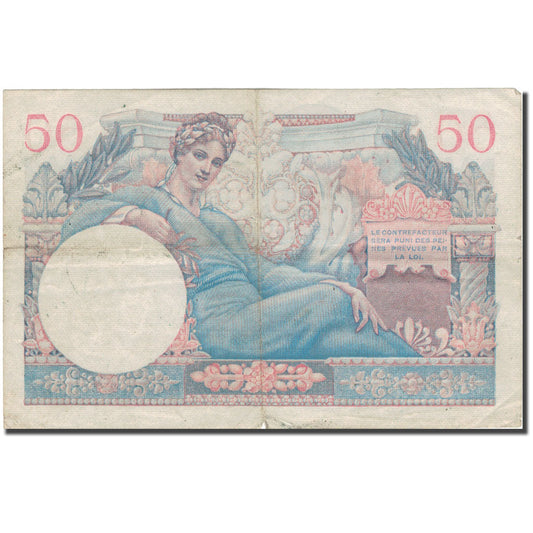 Banknot, 
  
  Francja, 
  
  50 franków