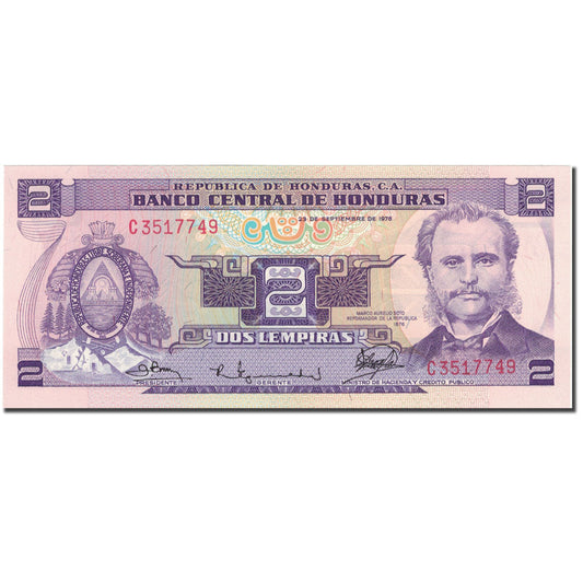 Banknot, 
  
  Honduras, 
  
  2 Lempiry
