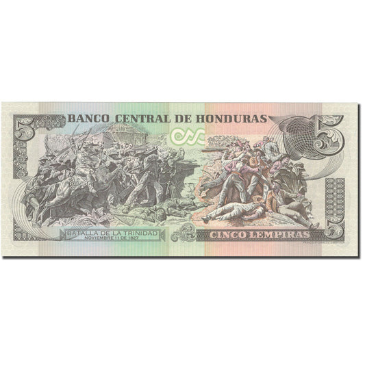 Banknot, 
  
  Honduras, 
  
  5 Lempir