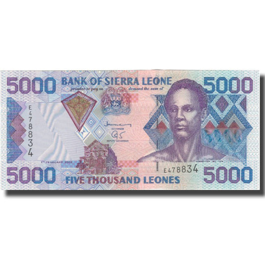 Banknot, 
  
  Sierra Leone, 
  
  5000 Leonów