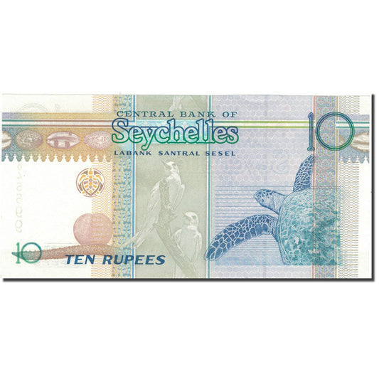 Banknot, 
  
  Seszele, 
  
  10 rupii