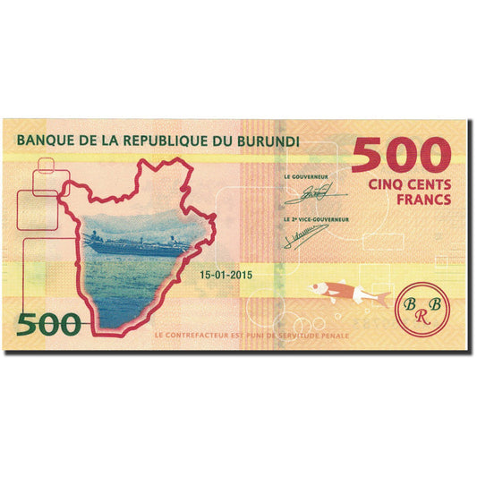Banknot, 
  
  Burundi, 
  
  500 franków