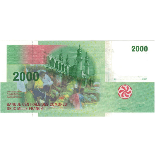 Banknot, 
  
  Komory, 
  
  2000 franków