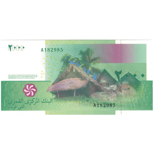 Banknot, 
  
  Komory, 
  
  2000 franków