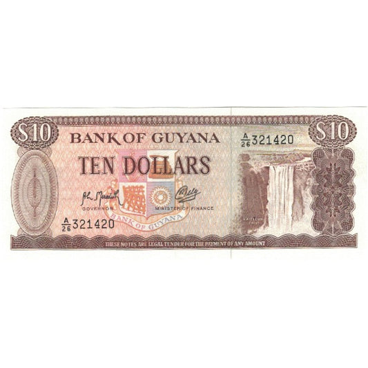Banknot, 
  
  Gujana, 
  
  10 dolarów