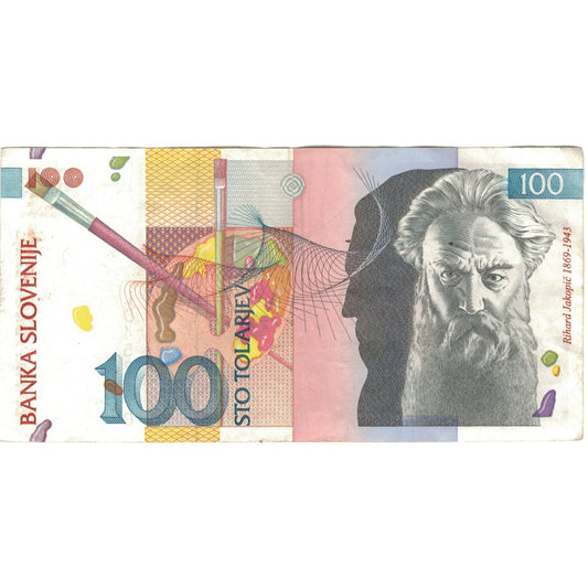 Banknot, 
  
  Słowenia, 
  
  100 Tolarjew