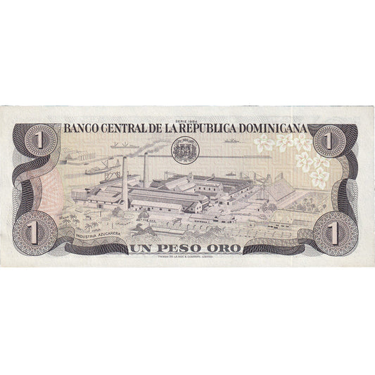Banknot, 
  
  Dominikana, 
  
  1 peso Oro