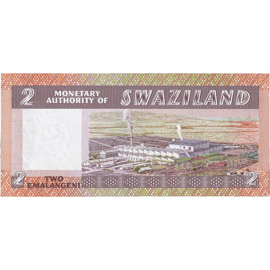 Banknot, 
  
  Suazi, 
  
  2 Emalangeni