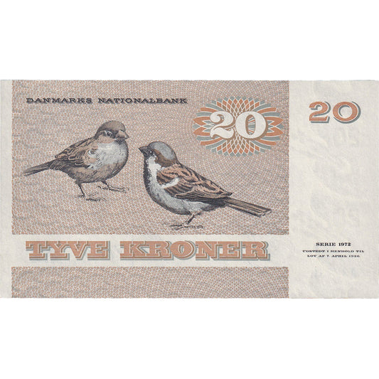 Banknot, 
  
  Dania, 
  
  20 koron