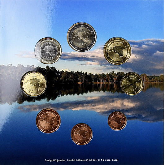 Estland, 
  
  Setze 1 ct. - 2 euro, 
  
  2011