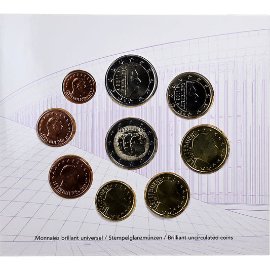 Luksemburg, 
  
  Henri, 
  
  Setze 1 ct. - 2 euro