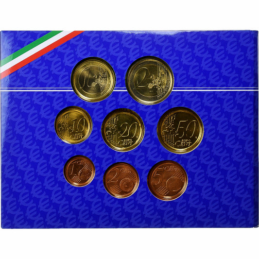 włoski, 
  
  Setze 1 ct. - 2 euro, 
  
  BU