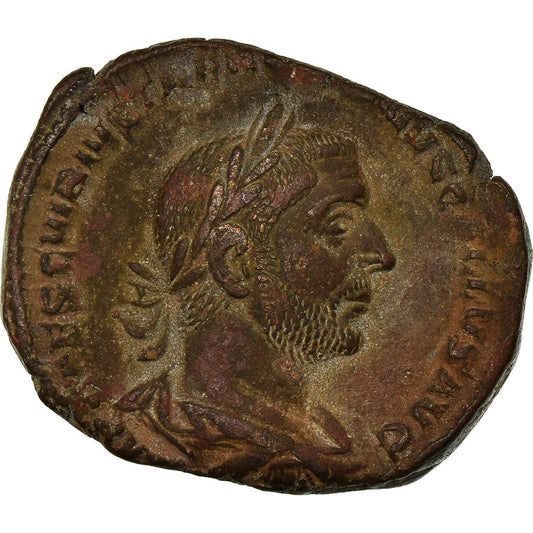 Moneta, 
  
  Trebonian Gallus, 
  
  Sestercjusz